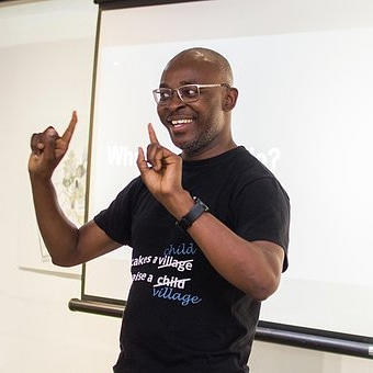 Delivering a speech in Durban